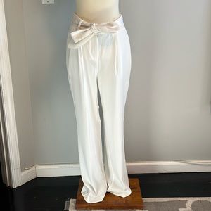 NWT — BIEGE & COCO — White Straight Legged Pant w/ adjustable belt